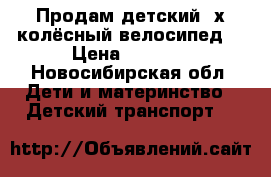 Продам детский 3х колёсный велосипед  › Цена ­ 2 500 - Новосибирская обл. Дети и материнство » Детский транспорт   